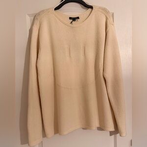 CHARLIE B Cream Crew Neck Sweater